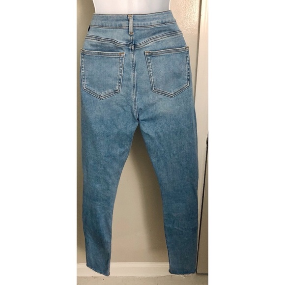 Blue Denim Ripped Knee Skinny Jeans - Picture 5 of 7